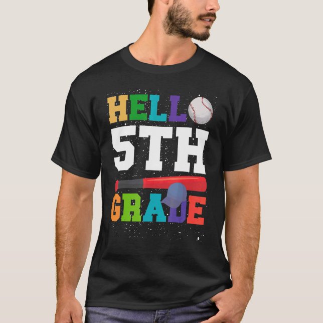 Camiseta Alô, 5, Volta Para O Quinto Formando De Baseball N (Frente)