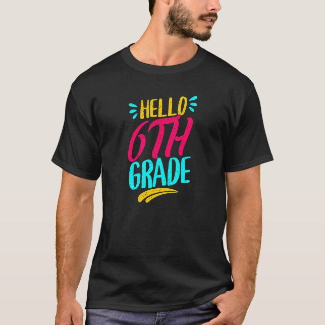 Camiseta Alô, 6, Primeiro Dia De Professora De Volta A T (Frente)