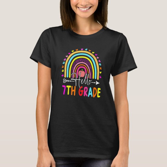 Camiseta Alô, 7 Grau Arco-Íris, 7º ano, professor de trás (Frente)