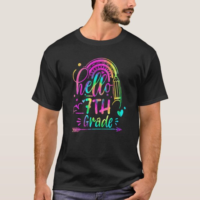 Camiseta Alô, 7 Grau, Fofo, Primeiro Dia de Professora (Frente)