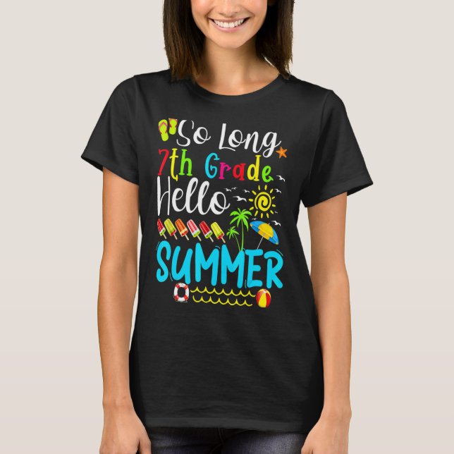 Camiseta Alô, 7, Professor de Verão, Criança (Frente)