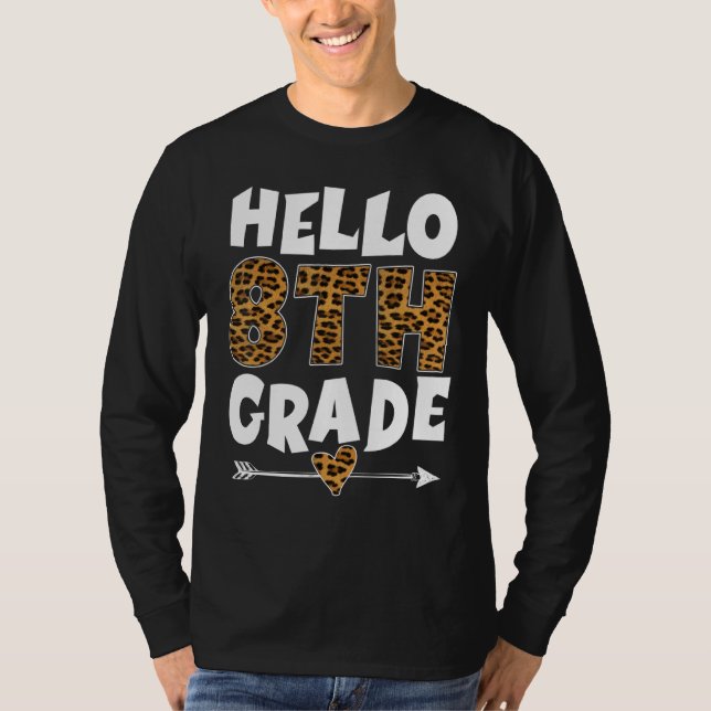 Camiseta Alô, 8ª série de professores do 8º ano Leopardo (Frente)