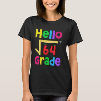Camiseta Alô, 8.º ano, Raiz Quadrada Engraçada de 64 Matemá