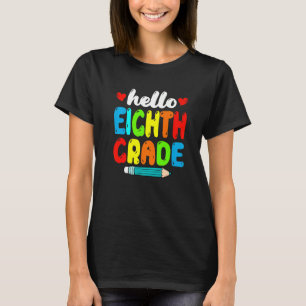 Camiseta Alô, 8 anos, crianças educadas bonitas de volta à