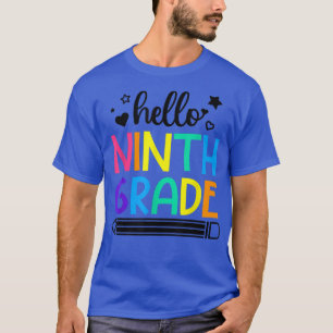 Camiseta Alô, 9º ano de volta às roupas escolares para meni
