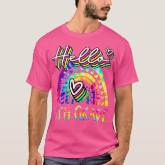 Camiseta Alô, 9º ano, Rainbow Tie Dye De Volta À Escola De 