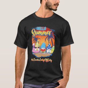 Camiseta Alô, almoço de verão, Lady 2, escola de gnomos de