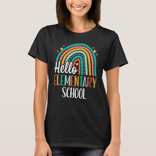 Camiseta Alô, Arco-Íris da Escola Secundária para Professor (Frente)