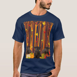Camiseta Alô Autumn Panther Maple Leaf Fall Pumpkin Mens
