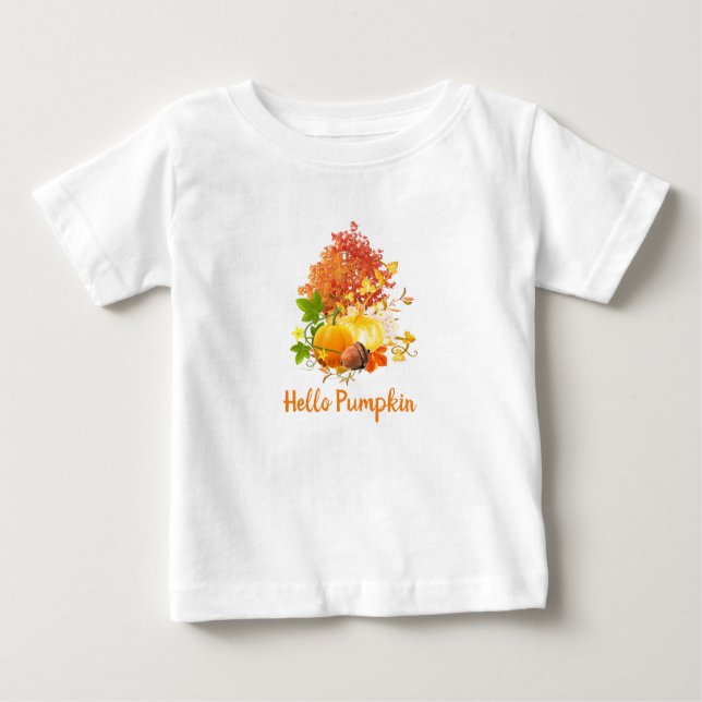 Camiseta Alô Bonito Pumpkin Fall Season Toddler / (Frente)