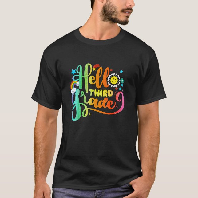 Camiseta Alô Bonito, Terceiro Grau, 3º Grau, De Volta À Esc (Frente)