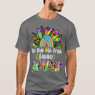 Camiseta Alô, cor de verão Rainbow Sunflower