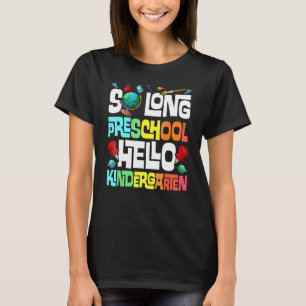 Camiseta Alô, escola primária de jardim de infância