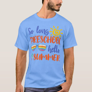 Camiseta Alô, estudante de verão, estudante de pré-escola