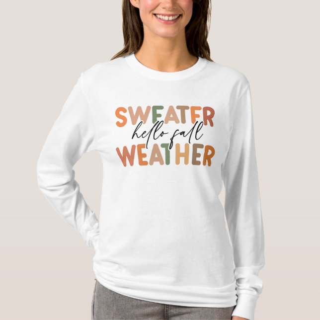 Camiseta Alô Fall | Clima De Sweater (Frente)