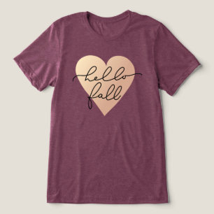 Camiseta Alô, Fall Love Heart