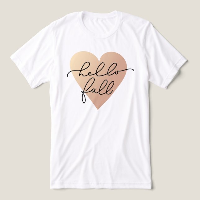 Camiseta Alô, Fall Love Heart (Design frontal)