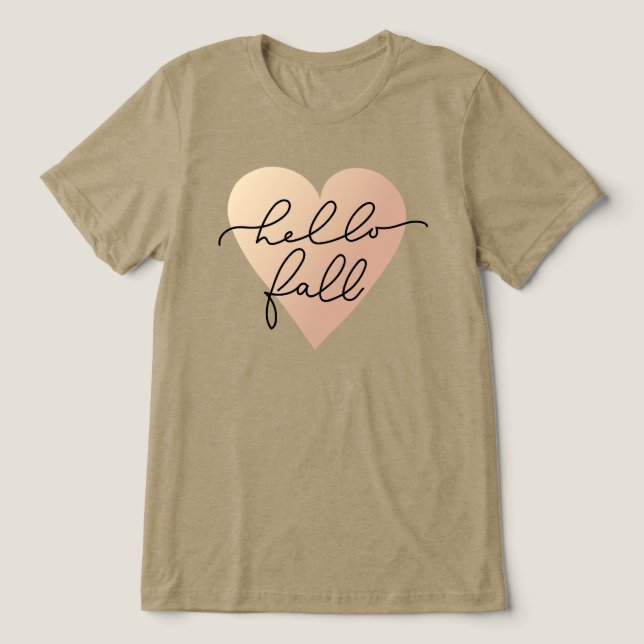 Camiseta Alô, Fall Love Heart (Design frontal)