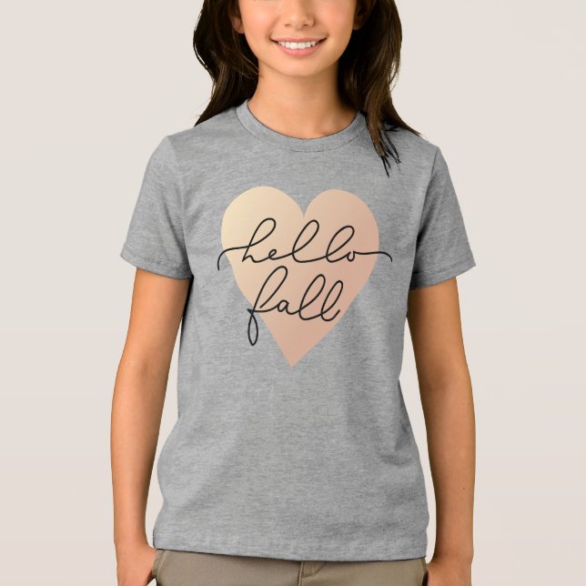 Camiseta Alô, Fall Love Heart (Frente)
