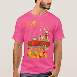 Camiseta Alô Fall Ouro Retriever Leaf Autumn Red Truck