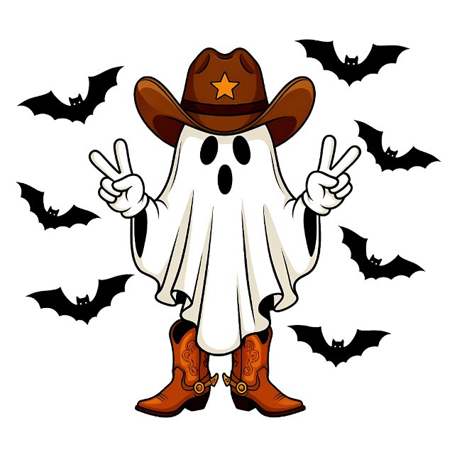 Camiseta Alô Fantasma Caubói (Criador carregado)