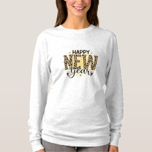 Camiseta Alô, Feliz ano novo Leopard 2022