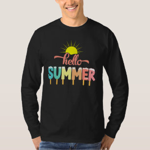 Camiseta Alô Férias de Verão Gelado Sorvete de Lolly