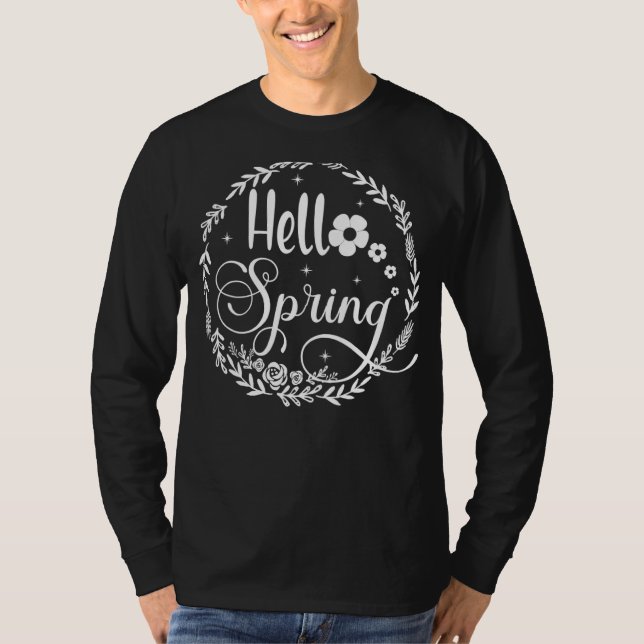 Camiseta Alô Flores da primavera Dia da Páscoa Sunshine Hom (Frente)