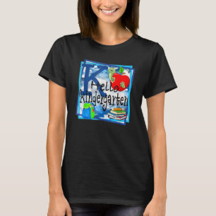 Camiseta Alô, Lápis Da Mochila Do Grau Kindergarten Voltar