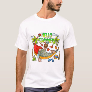 Camiseta Alô masculino no verão