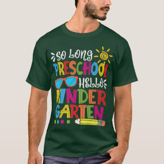 Camiseta Alô na pré-escola, estudante do jardim de infância