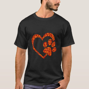 Camiseta Alô outono Folha Folhas Cachorro e Gato Pata Impri