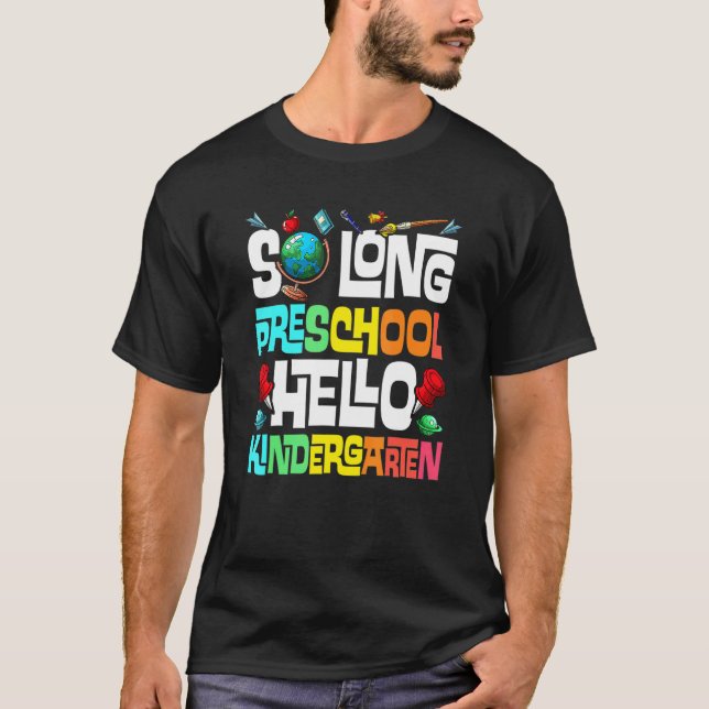 Camiseta Alô, Pré-Escolas Longas, Jardim de Infância, Pré-g (Frente)