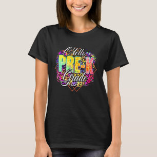 Camiseta Alô Pré K Voltar Para Professores Alunos Primeiro