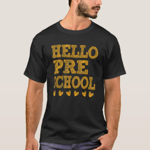 Camiseta Alô, Preschoaria De Volta À Escola Para Rapazes Gi