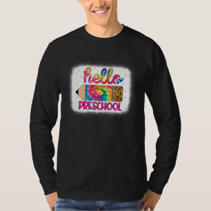 Camiseta Alô Preschocolina Leopard Tie Dye Pencil De Volta