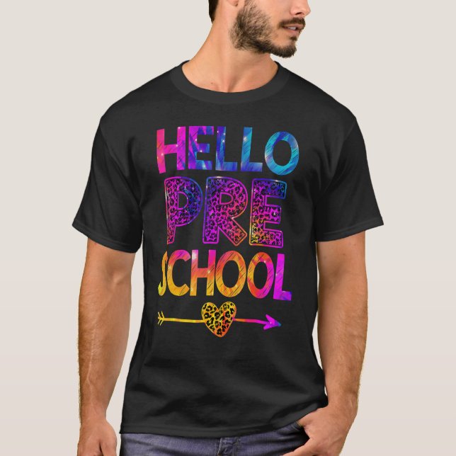 Camiseta Alô Preschocolina Leopard Tie Dye Professora De Vo (Frente)