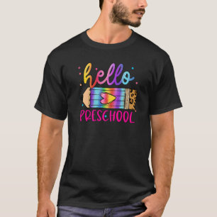 Camiseta Alô Preschove Leopard Tie Dye Pencil Cute Teach