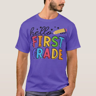 Camiseta Alô Primeira Grau De rua Da Grau 1158 Volta À Esco