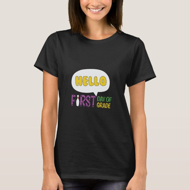 Camiseta Alô, Primeiro Dia de Professora (Frente)