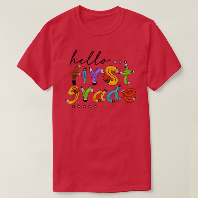 Camiseta Alô, Primeiro Grau, De Volta Ao Professor C (Frente do Design)