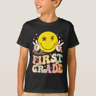 Camiseta Alô Primeiro Grau Hippie Smile Face 1rua Grade Bac