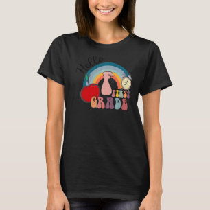 Camiseta Alô, Primeiro Grau, rua, Arco-Íris De Volta À Esco