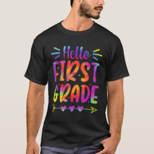 Camiseta Alô, Primeiro Grau Tie Dye Professores De Volta A 