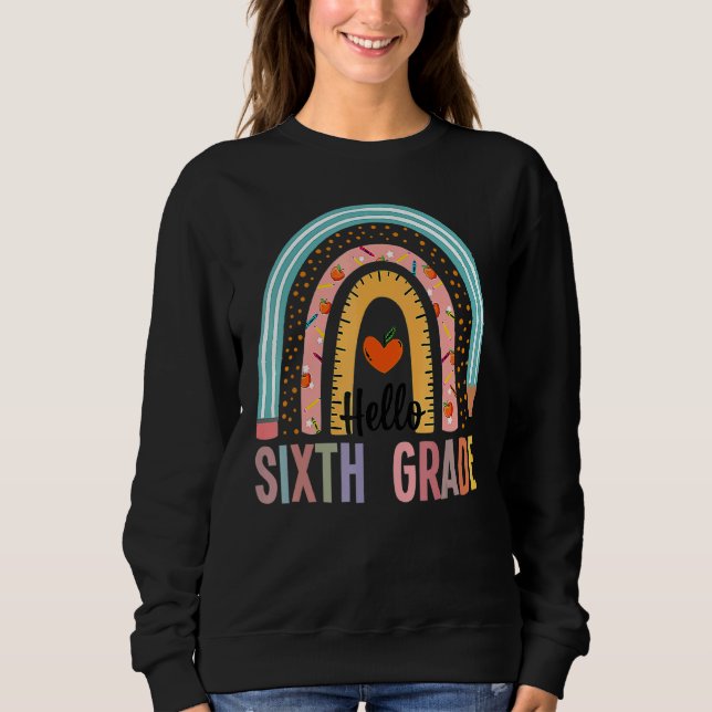 Camiseta Alô, Professor De Boho Rainbow Do Sexto Grau De Vo (Frente)