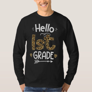 Camiseta Alô Professor de primeira classe de Leopard da cla