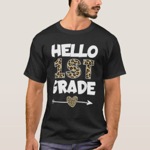 Camiseta Alô Professor de primeira classe de Leopard da cla