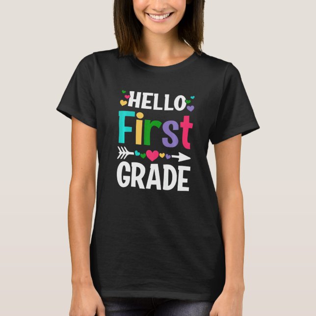 Camiseta Alô, Professor De Primeiro Grau, De Volta À Escola (Frente)