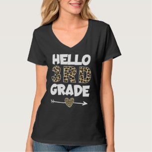 Camiseta Alô, professor do 3º ano de Impressão Leopardo, 3º