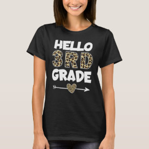 Camiseta Alô, professor do 3º ano de Impressão Leopardo, 3º